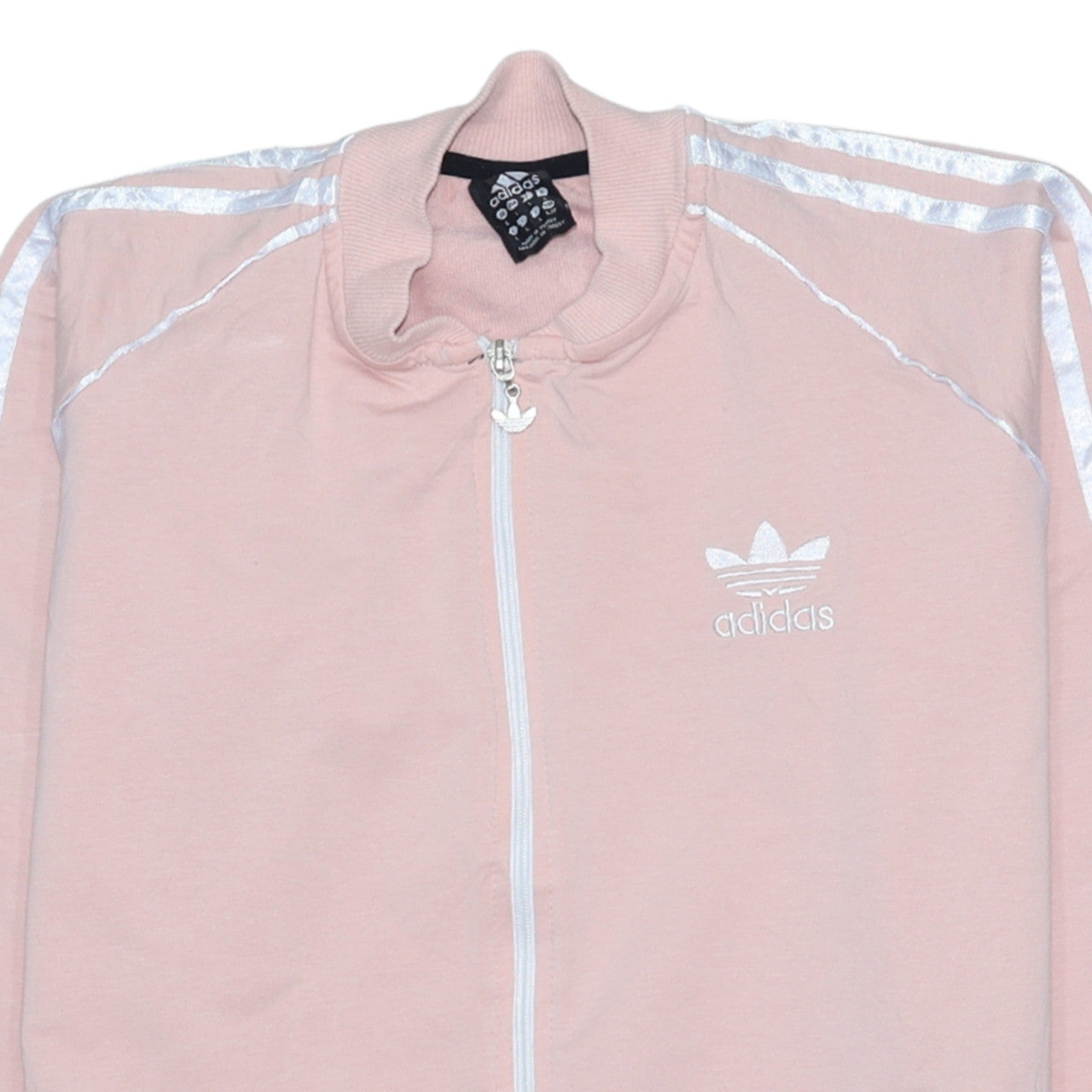 Adidas Womens Pink Full Zip Track Jacket Size 12 Regular Fit