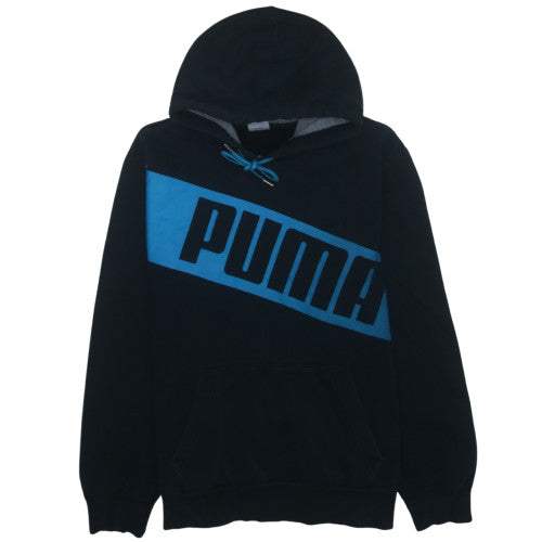Puma Men's Black XL Pullover Hoodie with Logo and Drawstring