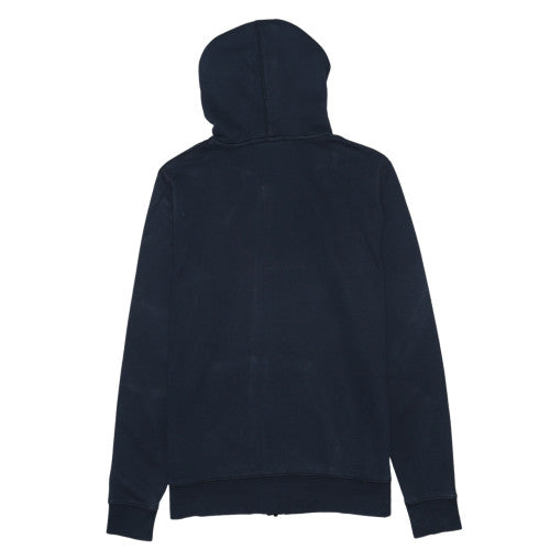 Nike Men Blue Full Zip Hoodie L Fleece Sports Logo