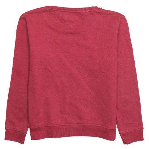 Tommy Hilfiger Boys Red Pullover Crew Neck Sweatshirt M