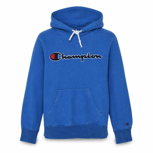 Champion Boys Blue Pullover Hoodie Small Logo Embroidered Fleece