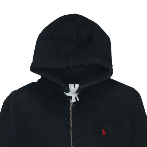 Polo Ralph Lauren Mens Black Full Zip Hoodie XL Cotton Blend
