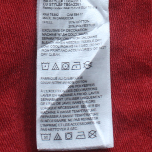 Timberland Men's Red Crew Neck Pullover Sweatshirt Size L