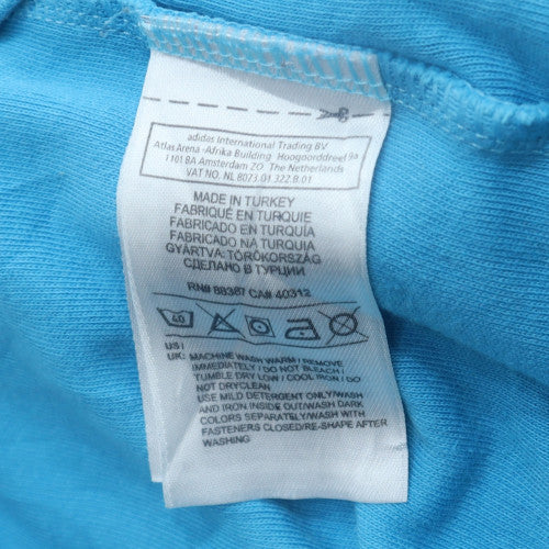 Adidas Women Blue Full Zip Hoodie Size 14 Hooded Sweatshirt Essentials