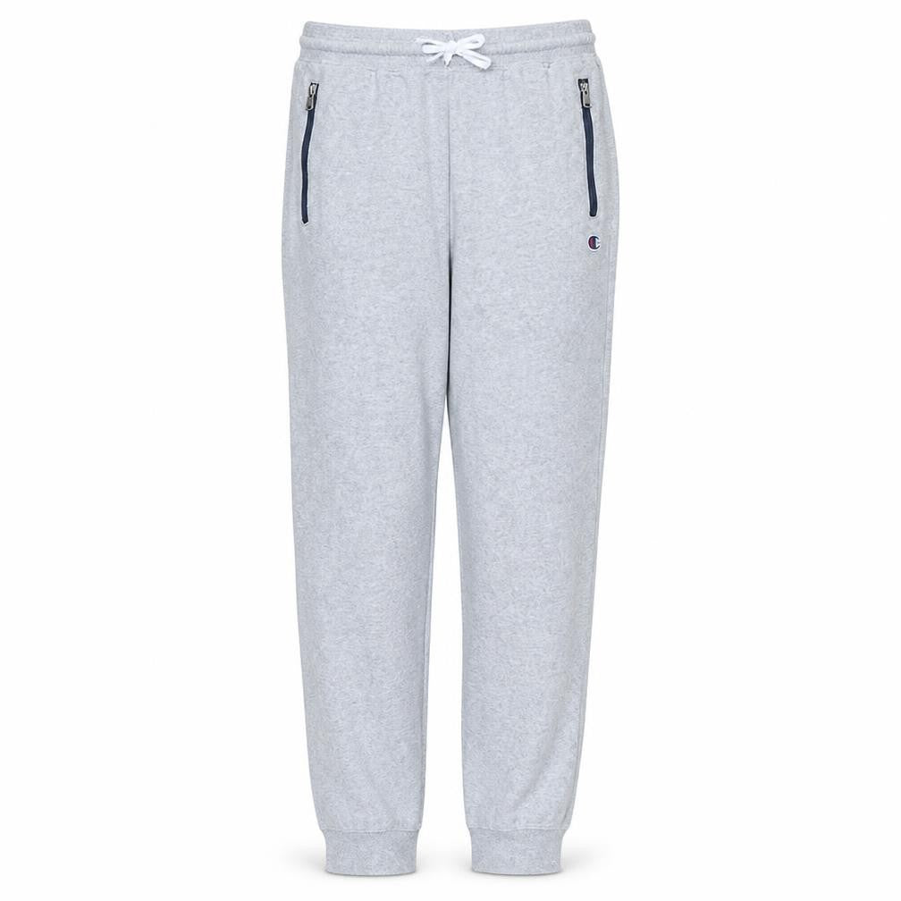 Champion Men's Grey Jogger Sweatpants S Regular Fit Cotton Drawstring