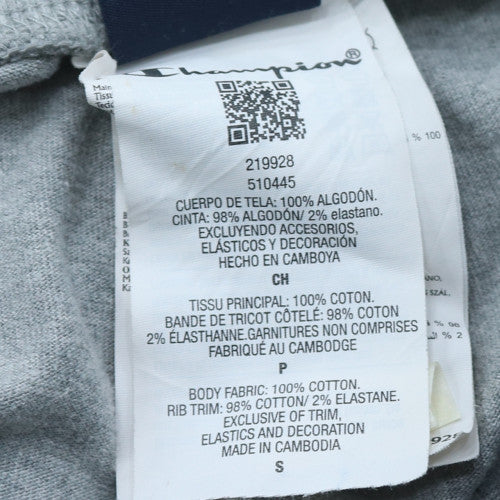 Champion Men's Grey Jogger Sweatpants S Regular Fit Cotton Drawstring