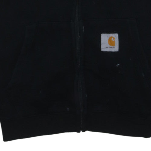 Carhartt Mens Black XL Full Zip Hoodie Heavyweight Cotton