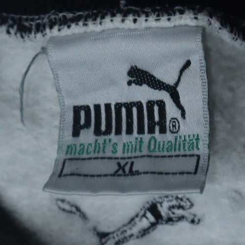Puma Men Grey XL Pullover Sports Sweatshirt Retro Embroidered Logo