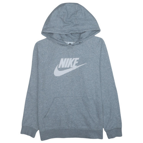 Nike Men's Grey Pullover Hoodie L Graphic Logo Sweatshirt