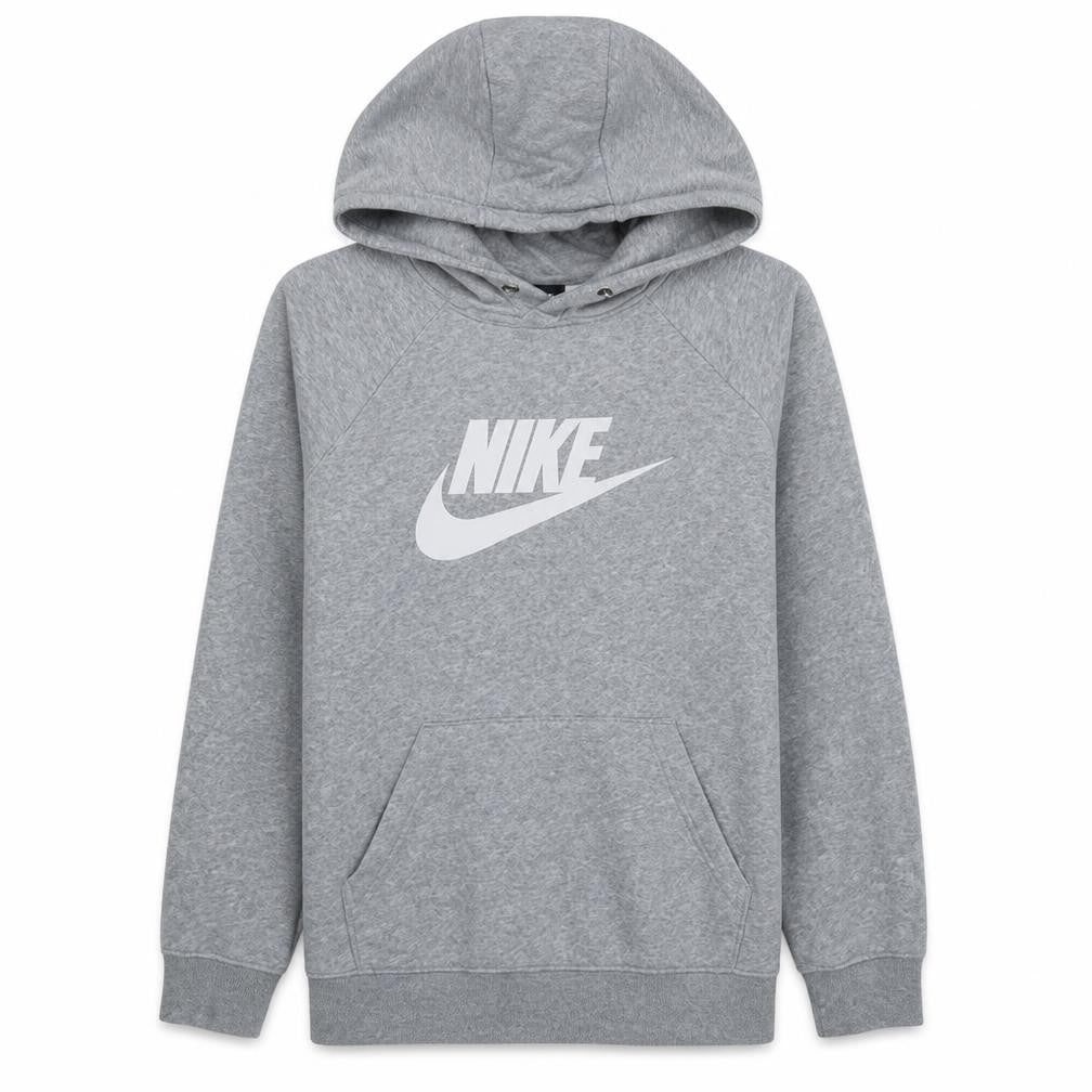 Nike Men's Grey Pullover Hoodie L Graphic Logo Sweatshirt