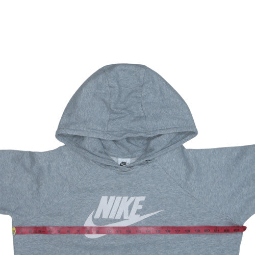 Nike Men's Grey Pullover Hoodie L Graphic Logo Sweatshirt