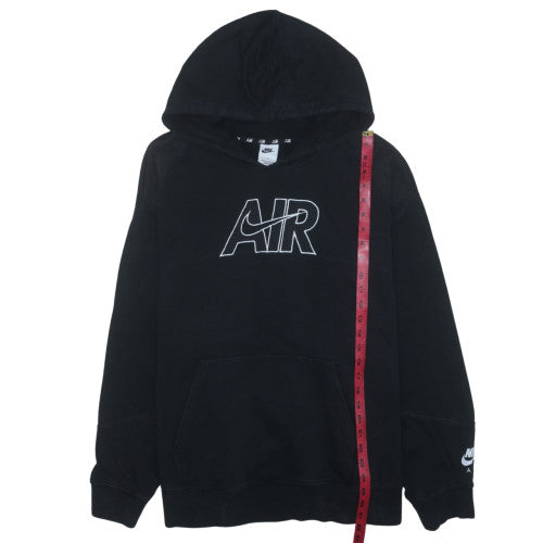 Nike Mens Black 2XL Pullover Hoodie Air Logo Fleece Sweatshirt