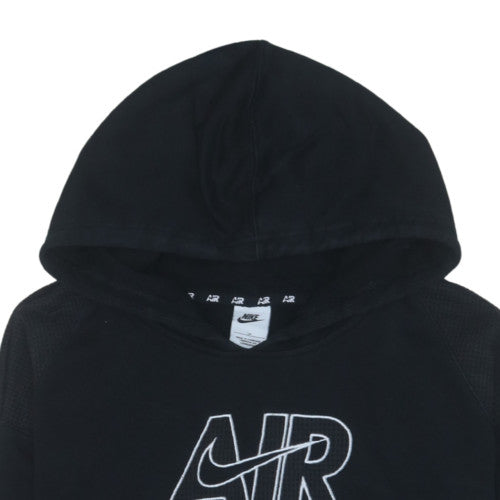 Nike Mens Black 2XL Pullover Hoodie Air Logo Fleece Sweatshirt