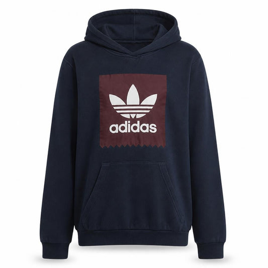 Adidas Men's Blue Pullover Hoodie L Regular Fit Sportswear