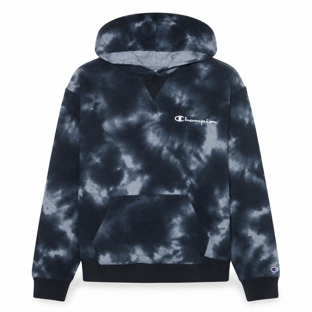 Champion Men's Blue Tie Dye Pullover Hoodie XL Logo Fleece