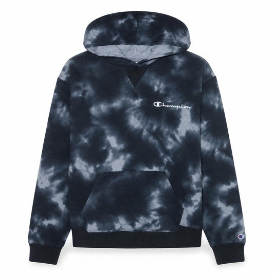 Champion Men's Blue Tie Dye Pullover Hoodie XL Logo Fleece