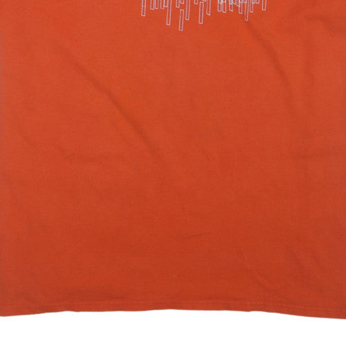 Champion Men's Orange XL Graphic Print Crew Neck T-Shirt