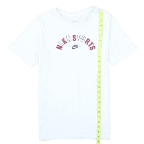 Nike Boys White XL Sports Logo Short Sleeve Cotton T-Shirt