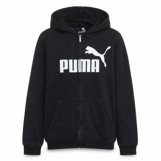 Puma Men's Black Full Zip Hoodie Sweatshirt Size M Sports Fleece