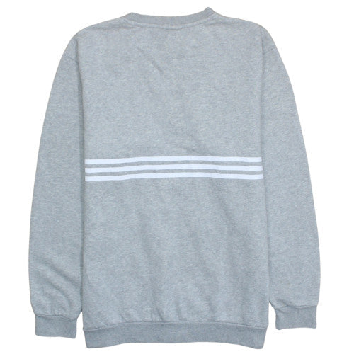 Adidas Men's Grey Crew Neck Logo Fleece Sweatshirt Size M