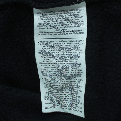 Nike Men's Black Pullover Hoodie L Regular Fit Fleece Sweatshirt