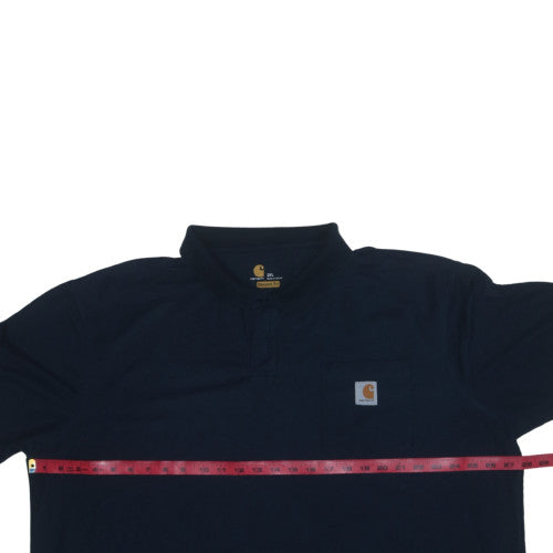Carhartt Men's Black 2XL Original Fit Polo Shirt Workwear Cotton
