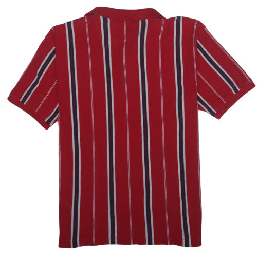 Tommy Hilfiger Men's Red Striped Polo Shirt XL Cotton Classic