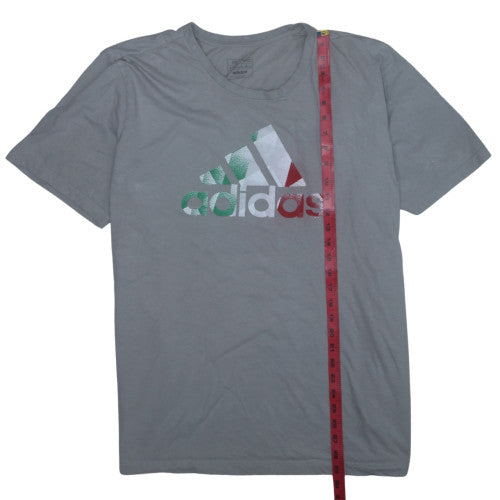 Adidas Men's Grey 2XL Regular Fit Graphic Sports T-Shirt
