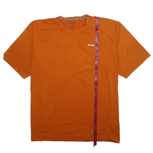 Reebok Men's Orange 3XL Sports Crew Neck Short Sleeve T-Shirt
