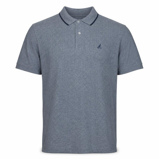 Nautica Men's Grey Cotton Short Sleeve Polo Shirt XL