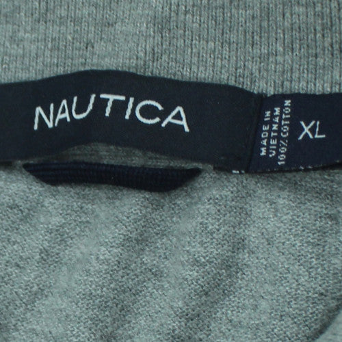Nautica Men's Grey Cotton Short Sleeve Polo Shirt XL