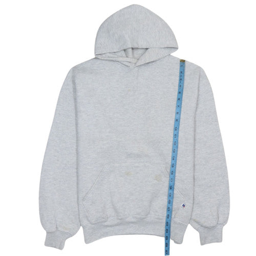 Russell Athletic Mens Grey Pullover Hoodie Size L Vintage Fleece