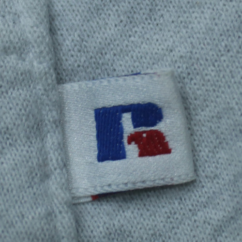 Russell Athletic Mens Grey Pullover Hoodie Size L Vintage Fleece