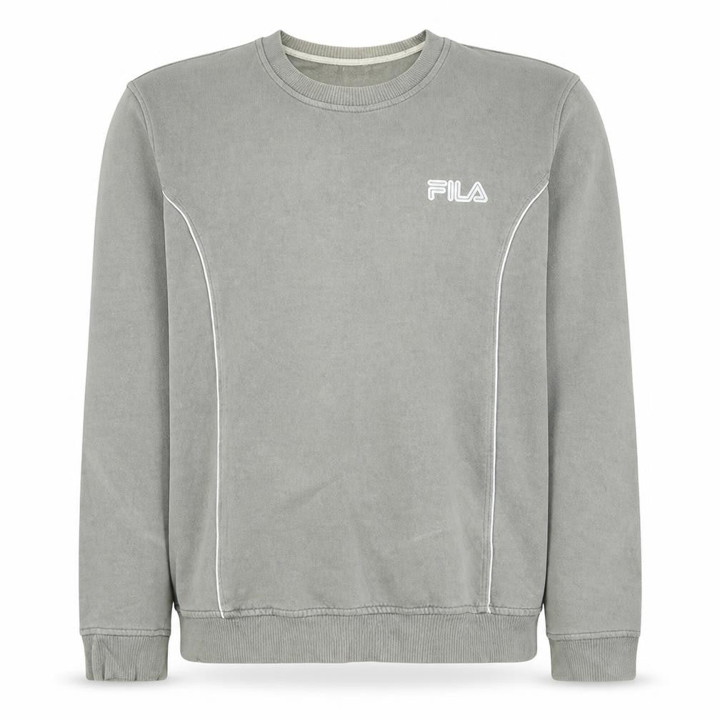 Fila Men's Grey Crew Neck Pullover Sweatshirt Size L