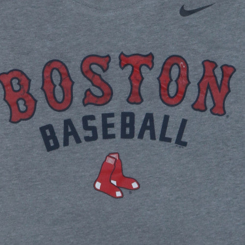 Nike Men's Grey Boston Baseball Graphic T-Shirt XL