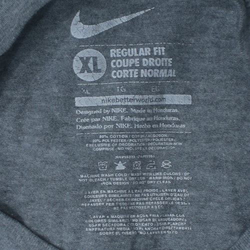 Nike Men's Grey Boston Baseball Graphic T-Shirt XL