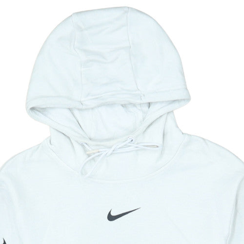 Nike Men's White XS Pullover Hoodie with Logo and Drawstring