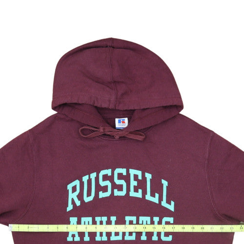 Russell Athletic Men's Red Pullover Hoodie L Logo Sportswear