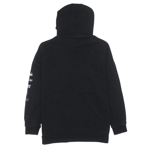 Adidas Mens Black Pullover Hoodie Size L Graphic Print Sportswear