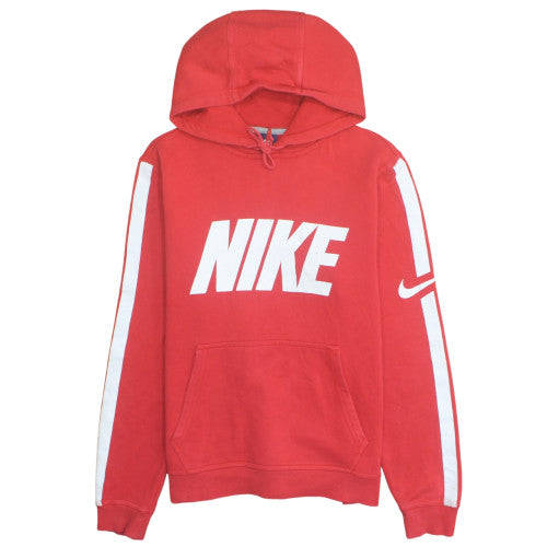 Nike Men's Red Pullover Hoodie M Logo Fleece Sportswear