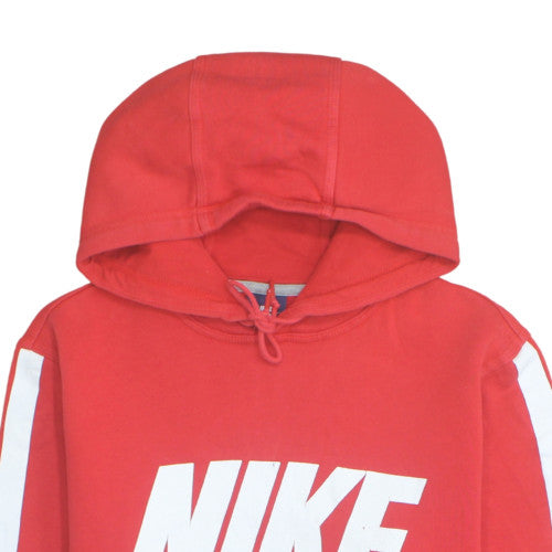 Nike Men's Red Pullover Hoodie M Logo Fleece Sportswear