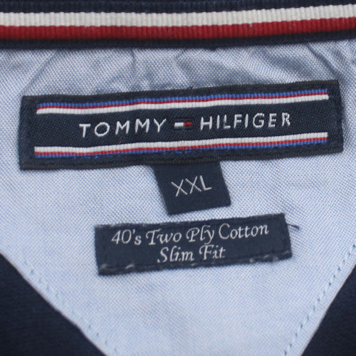 Tommy Hilfiger Men's Blue Slim Fit Long Sleeve Polo XXL