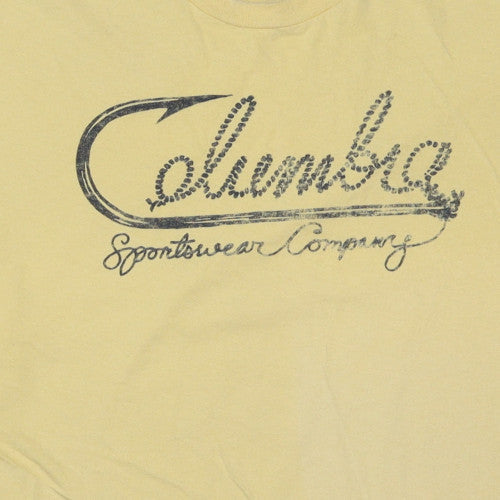 Columbia Men's Yellow Graphic Crew Neck Cotton T-Shirt XXL