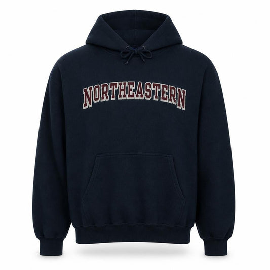 Champion Men's Blue Northeastern Pullover Hoodie Size L