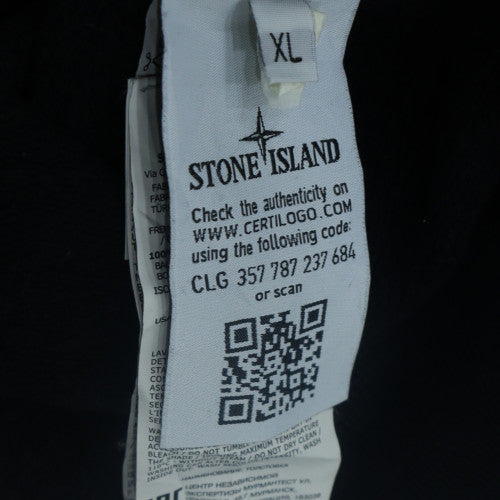 Stone Island Men's Black XL Crew Neck Pullover Sweatshirt