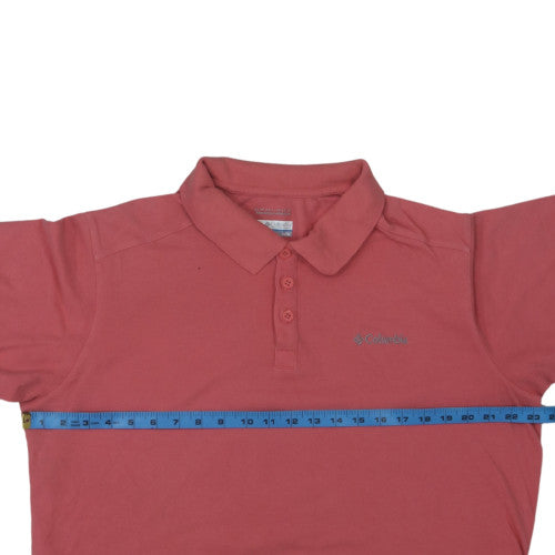 Columbia Men's Pink XL Omni-Wick Short Sleeve Polo Shirt