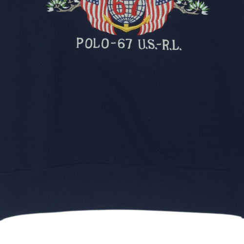 Polo Ralph Lauren Men's Blue Embroidered Eagle Sweatshirt Size M