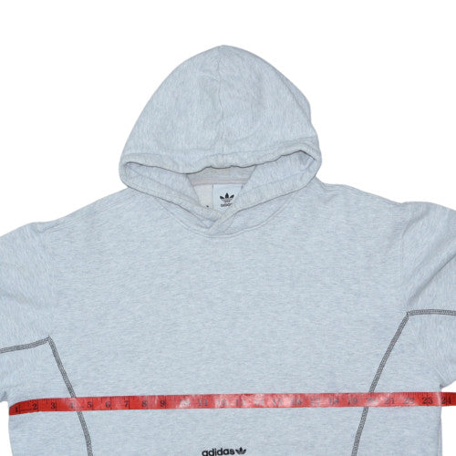 Adidas Men's Grey Pullover Hoodie Medium Fleece Sportswear