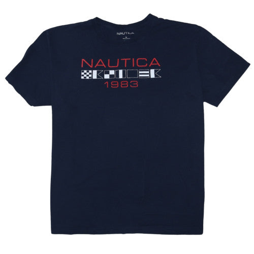 Nautica Men's Blue 2XL Nautical Graphic Crew Neck T-Shirt