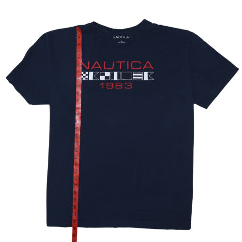 Nautica Men's Blue 2XL Nautical Graphic Crew Neck T-Shirt